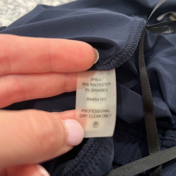 NWT Calvin Klein Indigo Stretchy Jumpsuit with Gold Accents Size 2 - Picture 7 of 8